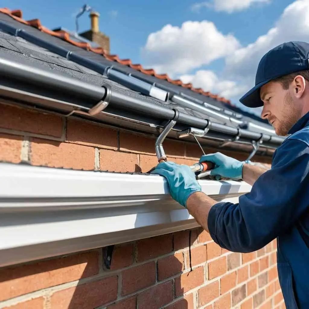 Installing rain gutters